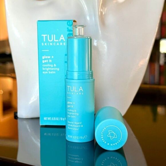 NIB! TULA Skincare Glow + Get It Cooling & Brightening Eye Balm Stick Undereyes - Picture 2 of 11